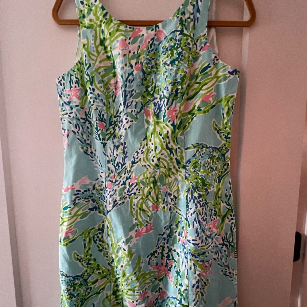 Lilly Pulitzer Aqua and Pink Mini Dress
